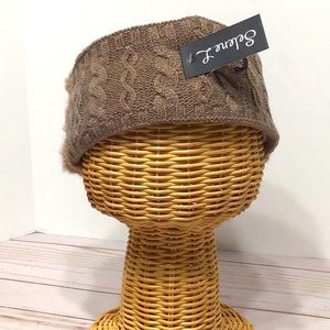 Winter headband taupe brown head wrap NEW